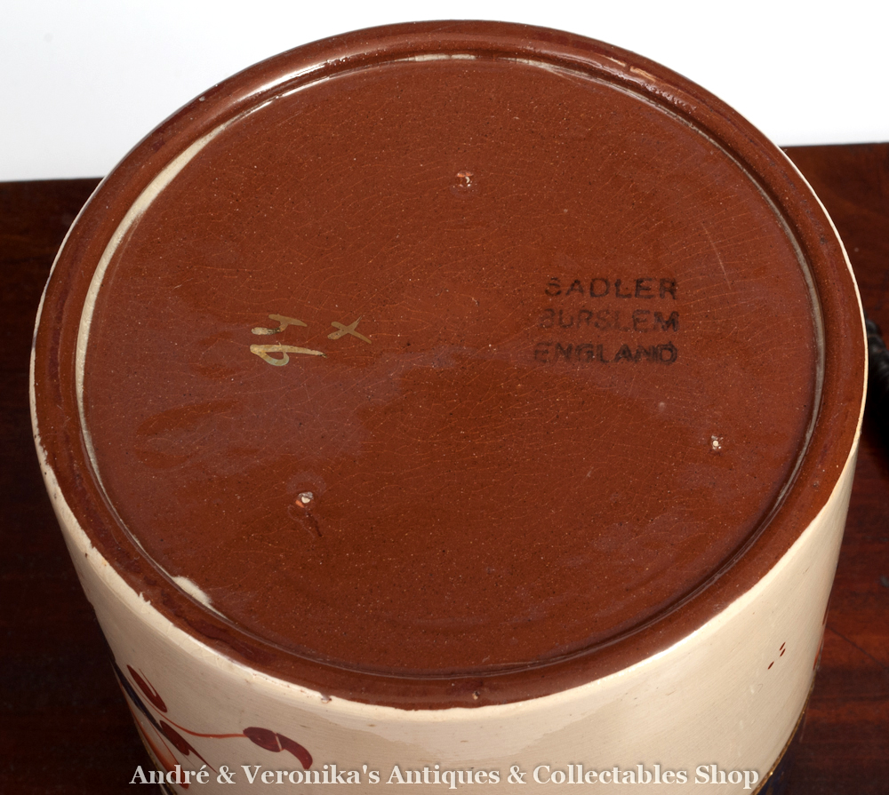 Vintage SADLER IMARI Decor Pottery BISCUIT BARREL c. 1930's Antique