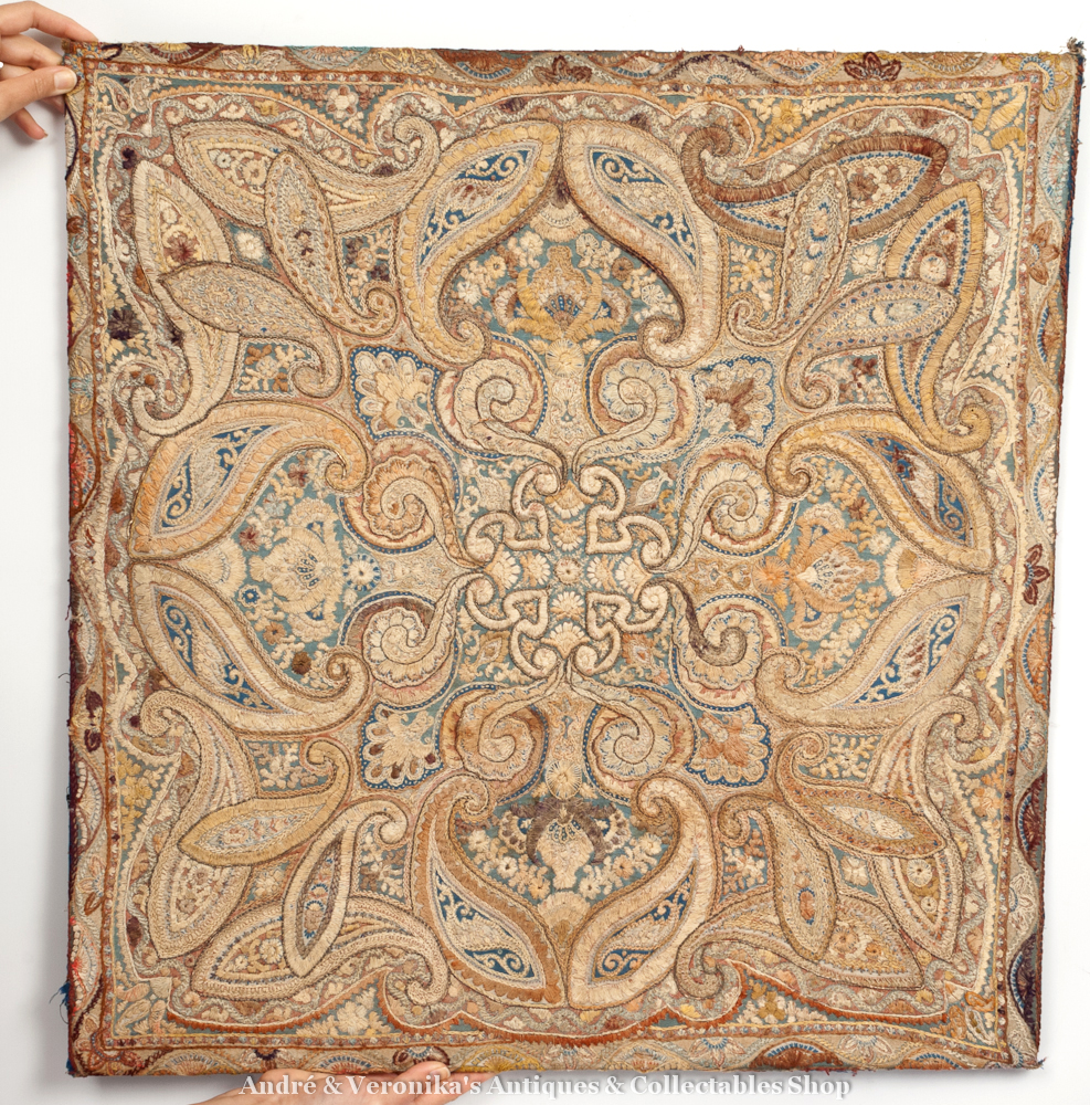 Vintage Arabian / Persian Tapestry Embroidered Panel Large Decorative