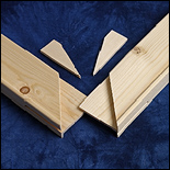 Interlocking 45° batten on the back of a PVC mount, one of many innovative hanging systems.